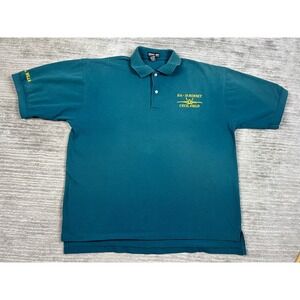 Jonathan Corey Polo Mens XXL Teal F/A-18 Hornet Cecil Field Vintage USA Cotton